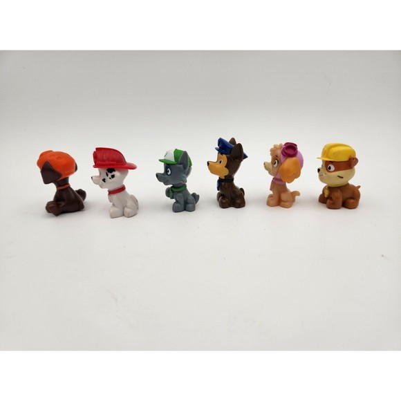 Paw Patrol Figure Set 6 Piece Mini Figurines Playset Cake Toppers Pup Set 1.5" - Picture 4 of 6